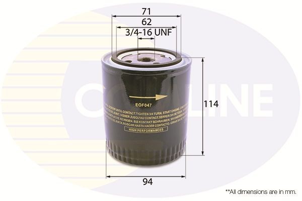Oil Filter Fits Audi 80 A4 A6 A8 Allroad Cabriolet Coupe Skoda VW COMLINE EOF047