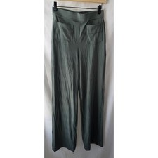 Halara Wide Leg Athleisure Pocket Pants Green Size Small NWT