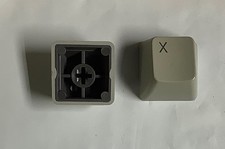 VINTAGE Apple IIe X KEYCAP Platinum Blk Back Blk Lettering Orig. Replacement