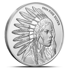 1 oz Scottsdale Buffalo Girl Silver Round (BU) 87.72 per troy oz