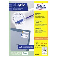8800Er Multipack Avery-Zweckform 3657-200 Universal-Etiketten 48.5 X 25.4 Mm