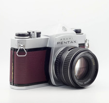 Asahi Pentax SP1000 35mm SLR Film Camera SMC Takumar 55mm f/2 Burgundy Leather