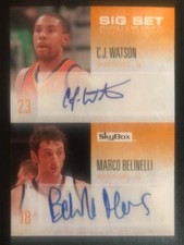 2008-09 SkyBox Sig Set Signatures C.J. Watson & Marco Belinelli Warriors #ed /25