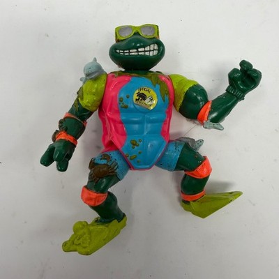 Vintage 1990 TMNT Surfer Leonardo Action Figure Playmates Toys Mirage Studios