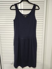 Ralph Lauren Navy Blue Sleeveless Dress, Size 12, Knee Length