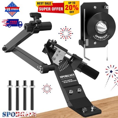 Lawn Mower Blade Sharpener & Magnetic Balancer Kit, 15°-45° Adjustable, Black