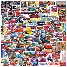 100pcs Cars Stickers Cool Disney Cartoon Movie Stickers Vinyl Waterproof Sports
