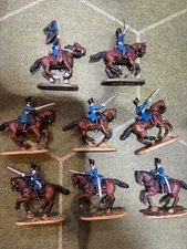 8 Del Prado Relive Waterloo 25mm PRUSSIAN NAPOLEONIC CAVALRY MINIATURES PAINTED