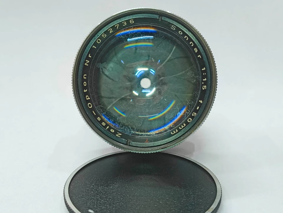 Zeiss 50mm f1.5 Opton Sonnar Lens Red T "READ" - Image 3 of 4