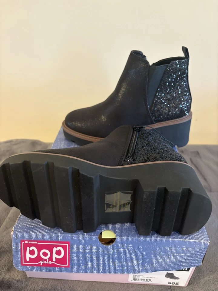 Botas de invierno Pop Girls al tobillo brillantes talla 13 Foto 3 de 3