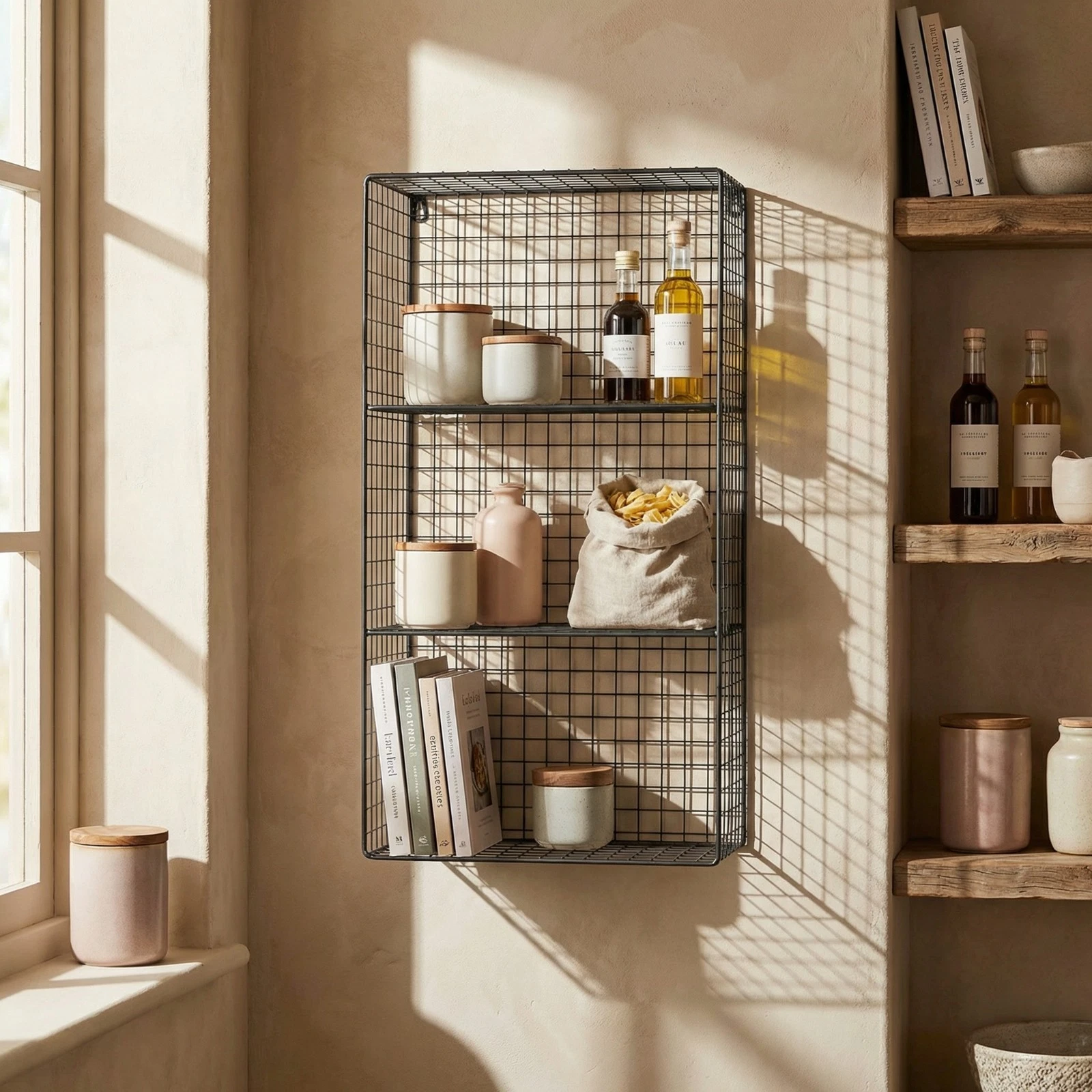 Industrial Metal Wire 2 - 3 Tier Black Shelf Rack Vintage Basket Wall Mounted
Opens in a new window