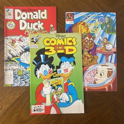 Disney s Comic Lot Donald Duck Adventures 1 Comics In 3-D Beauty And The Beast 1