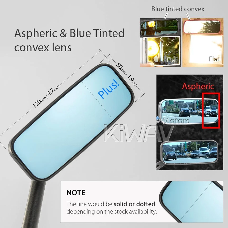 Espejo retrovisor carenado negro Classic Plus + adaptador negro alfombrilla aluminio para BMW S 1000 RR Foto 4 de 4