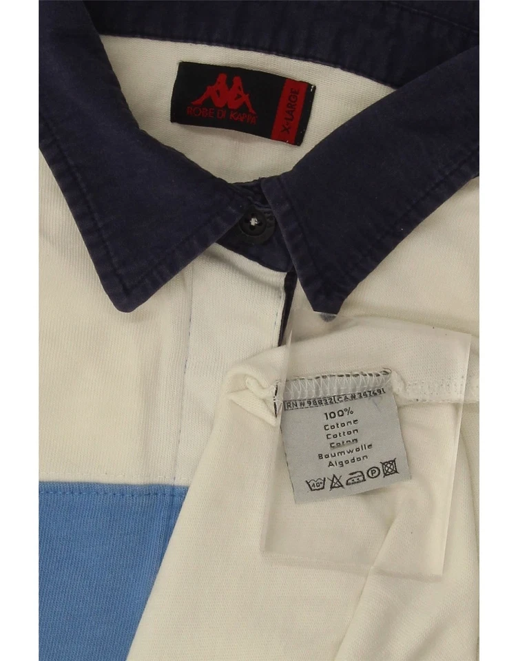 KAPPA Womens Long Sleeve Polo Shirt UK 18 XL White Colourblock Cotton DS72 - Image 4 of 4