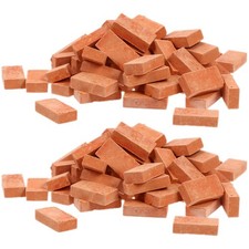 100 Pcs Mini Bricks Clay Models for Miniature Dollhouse and Craft Projects