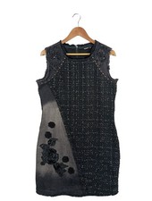DESIGUAL Etuikleid Damen Kleid Gr. DE 42 schwarz Casual-Look