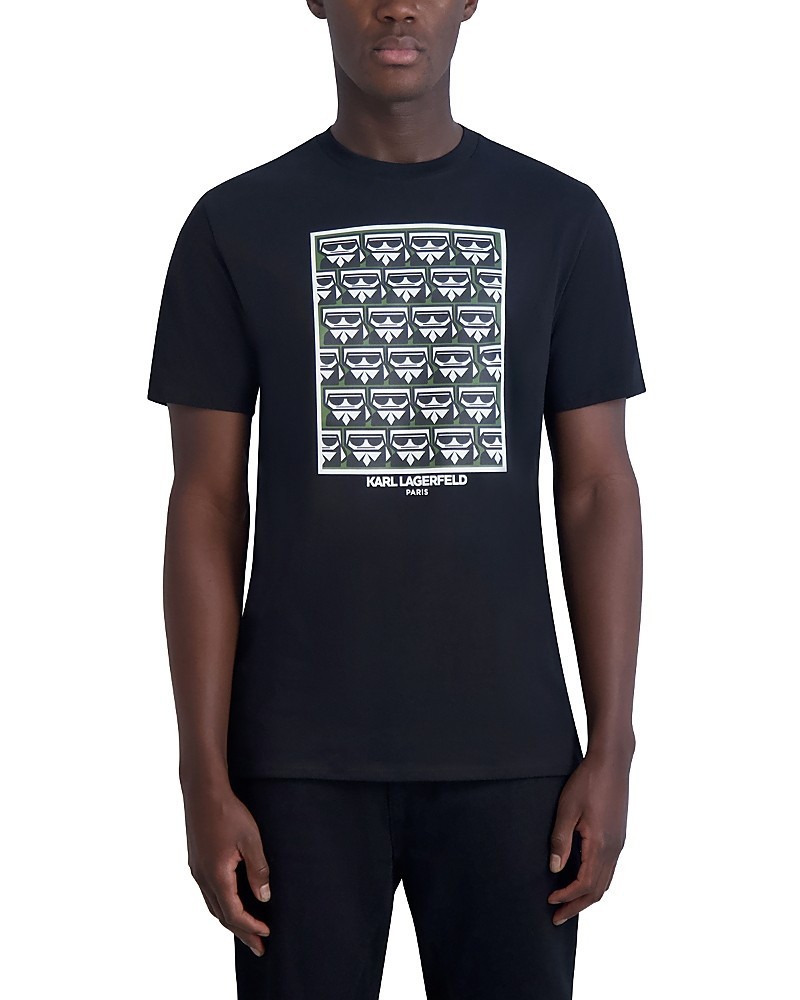 Karl Lagerfeld Paris Mens Printed Tshirt Black XL 7690₽
