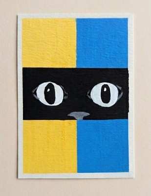  ACEO Original Kunstkarte ''Meine Katze''