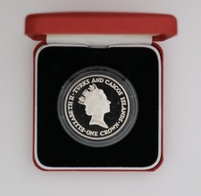 One Crown 1990 | Turks and Caicos | Silber | PP | Proof