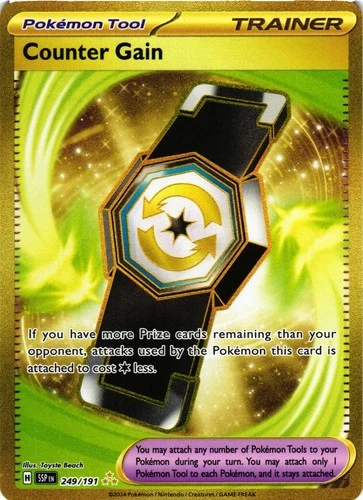 Pokemon TCG Counter Gain 249/191 Surging Sparks Hyper Rare NM