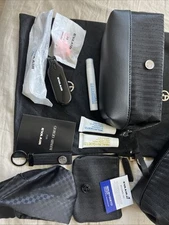 Two EVA Air x Giorgio Armani~ Business Royal Laurel Class Amenity Kits~ Black