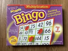 Multiplication Bingo Ages 8  Up 2-36 Players Trend Classroom Educational Game