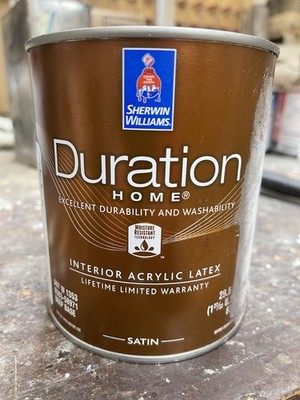 1 Quart Sherwin Williams Duration Interior Satin Paint Custom Gold/Damaged Label