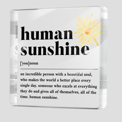 Human Sunshine Positive Affirmation Gifts for Leader Teacher Mentor Coworkers, D
