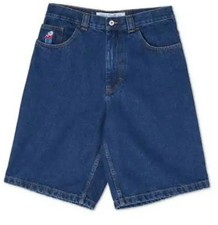 Big Boy Shorts New Y2K Retro Blue Casual Jeans Harajuku Hip Hop Cartoon Graphics