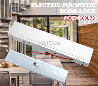 12V Electric Magnetic Electromagnetic Door Lock 600LB 280KG Holding Force