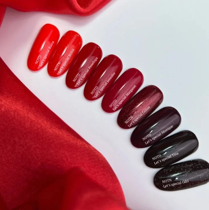 Red Gel Polish Marsala Burgundy Gel Nail Polish Cherry Scarlet Nail Art