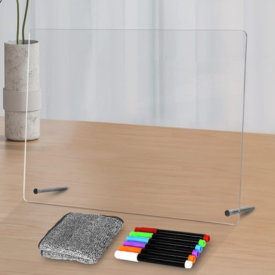 Acrylic Dry Erase Board to Do List Desktop Clear Memo Note Board, 9x13 Tablet...
