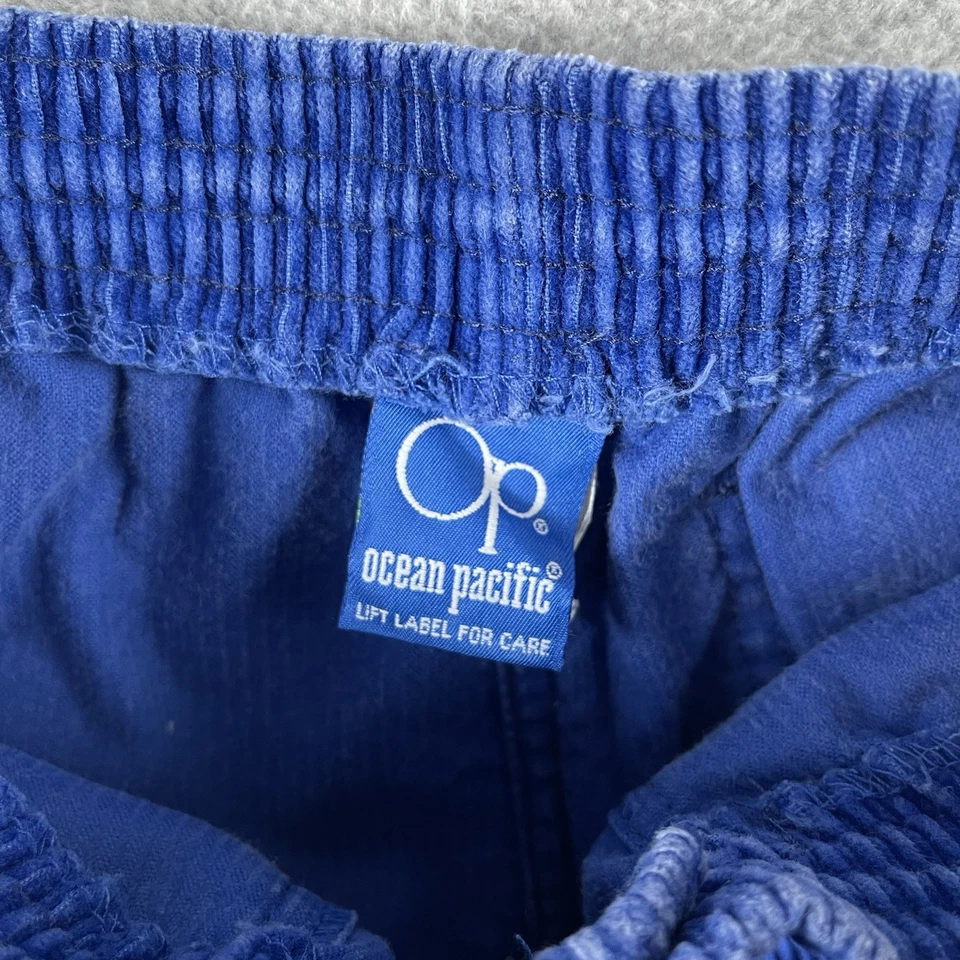 Vintage OP 80s Ocean Pacific Corduroy Shorts Womens Size S Blue - Image 4 of 4