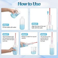 2Pcs Adjustable Volume Dispensing Bottle 500ml Dosing Container Plastic Dosing