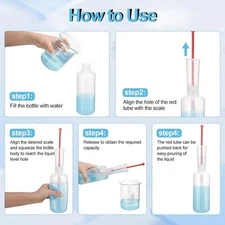 2Pcs Adjustable Volume Dispensing Bottle 500ml Dosing Container Plastic Dosing