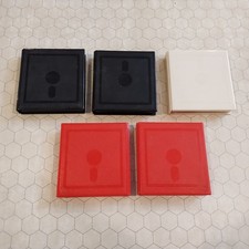 3.5" floppy disk portable carrying case lot 5 , 5-disk capacity,red/black/white