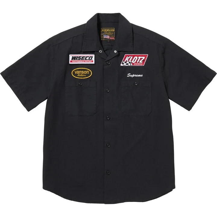 Supreme Short Sleeve Striped Casual Button-Down Shirts for Men for