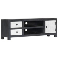 Mangoholz Massiv Tv Schrank Handgeschnitzt Fernsehschrank Lowboard Vidaxl