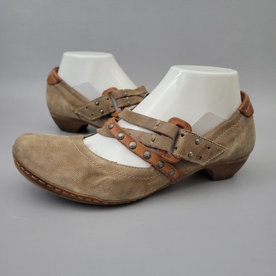 Airstep Leather Dance Shoes Mary Janes Beige Super Comfort EU 39 US 8.5-9 