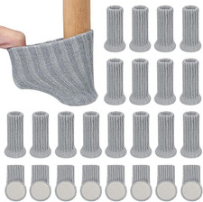 24 Stück Stuhlsocken,  Hochelastisch Gestrickte Möbelsocken/Filz Stuhlbeinkappen