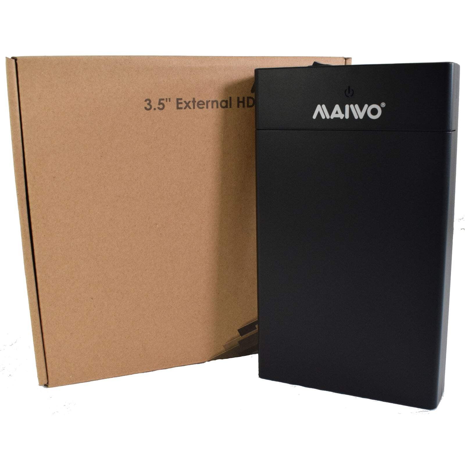Maiwo USB 3.0 3.5"" External Hard Drive Enclosure with Power Adapter
