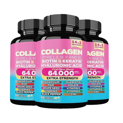 Kollagen Kapseln Biotin VitaminA+VC+VE Hyaluronsäure 14 in 1 Super Supplement - Bild 10 von 10