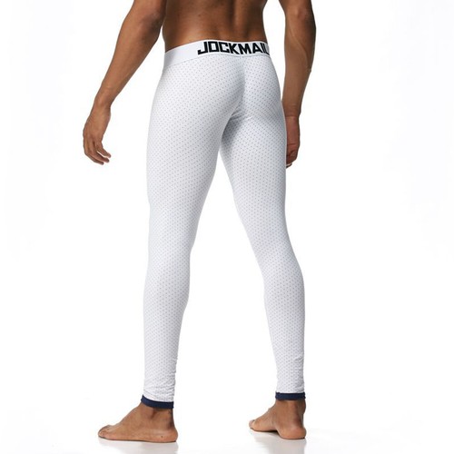 Pantalone uomo a compressione a righe termico fondo a strati collant morbido ☋ - Foto 14 di 30