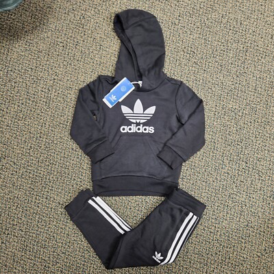 adidas Kids Adicolor Hoodie Set 'Black' Hoodie and Pants H25253