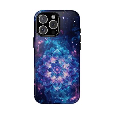 For iPhone/Galaxy/Pixel | Phone Ink Case - Cosmic Purple Teal Mandala