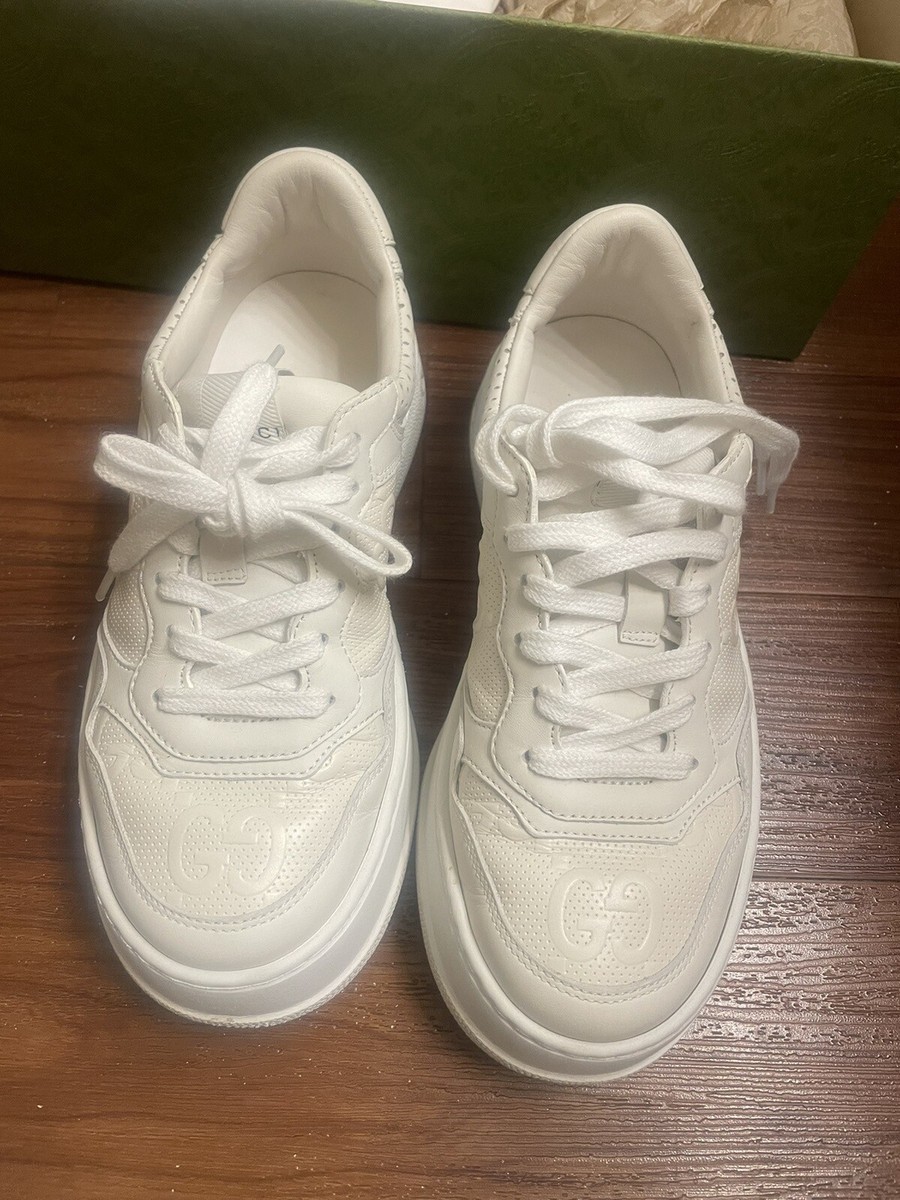 Size 6.5US Gucci GG Embossed Sneaker White | eBay