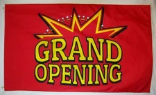 Grand Opening With Star Burst Flag 3' X 5' Deluxe Indoor Outdoor Business Banner
