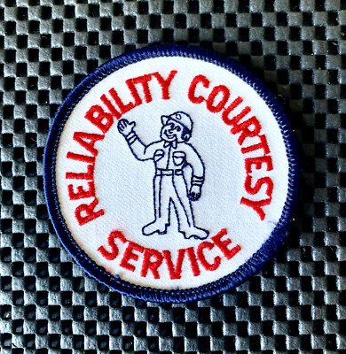 RELIABILITY COURTESY SERVICE EMBROIDERED SEW ON ONLY PATCH SERVICE INDUSTRY 3''