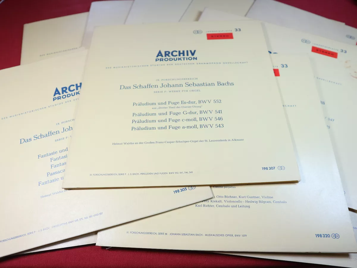 Sammlung / Collection J.S. Bach ARCHIV PRODUKTION - 12x LP Germany