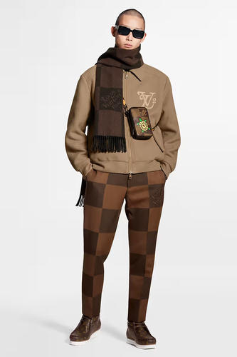 Louis Vuitton Nigo Reversible Giant Damier Bomber Camel Beige Brown Jacket 48 - Picture 5 of 24